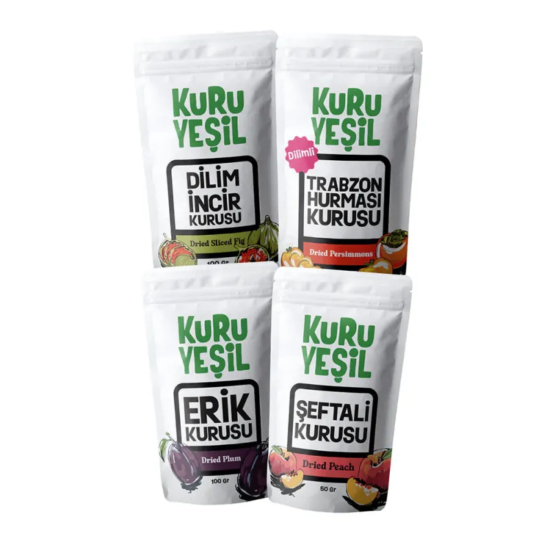 Kuru Meyve Paketi | Kuru İncir - Kuru Erik - Cennet Hurması - Kuru Şeftali
