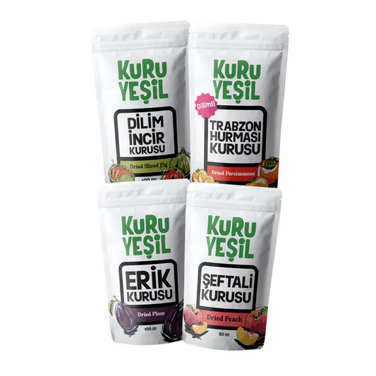 Kuru Meyve Paketi | Kuru İncir - Kuru Erik - Cennet Hurması - Kuru Şeftali