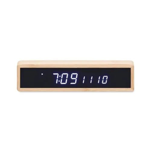 EccoTech Bambu Kablosuz Alarm+Saat+Termometre+Takvim özellikli Şarj Cihazı / Wireless Charger