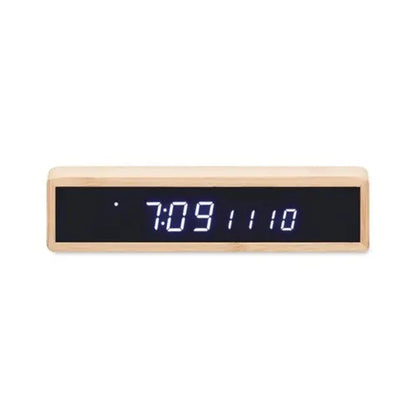 EccoTech Bambu Kablosuz Alarm+Saat+Termometre+Takvim özellikli Şarj Cihazı / Wireless Charger