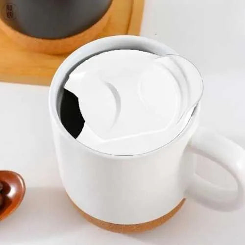 EccoTech 350 ML Porselen + Mantar Altlıklı Dizayn Bardak