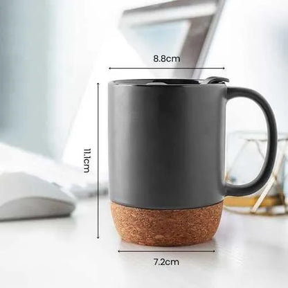 EccoTech 350 ML Porselen + Mantar Altlıklı Dizayn Bardak