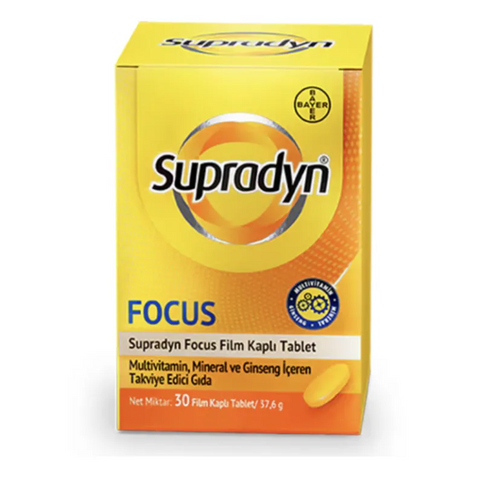 Supradyn® Focus. 12 Vitamin. 9 Mineral. Ginseng ve Polifenol