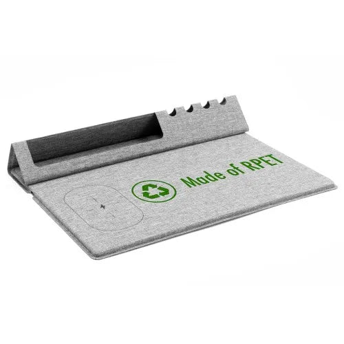 Portatif Kablosuz Şarj Özellikli Mouse Pad. Telefon Tutucu ve Kalemlik