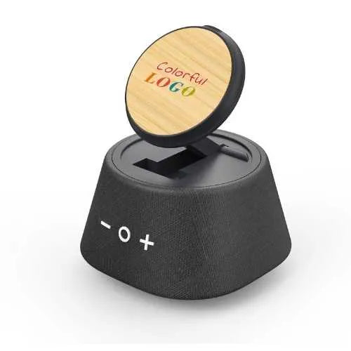 Ecco Tech Ekolojik Kablosuz Magsafe Şarj Cihazı + - Bluetooth Hoparlör Gri